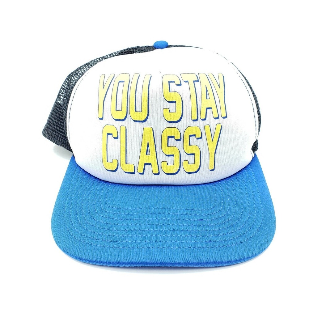 Anchorman Movie "You Stay Classy" Ron Burgundy SnapBack Trucker Hat Cap‎